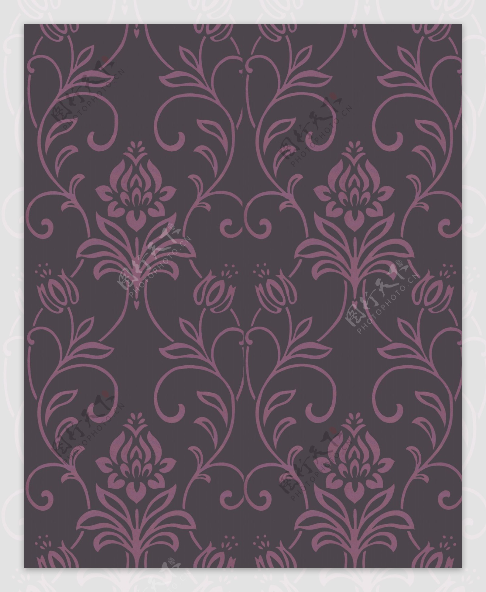 紫色咖啡色无缝壁纸贴图