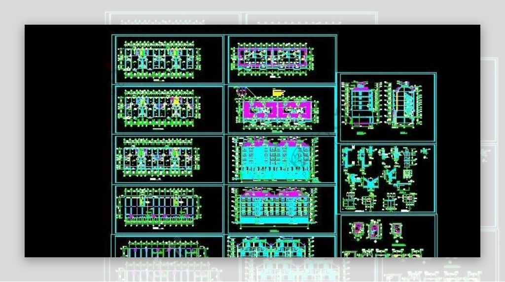 六层砖混结构建筑楼施工设计图