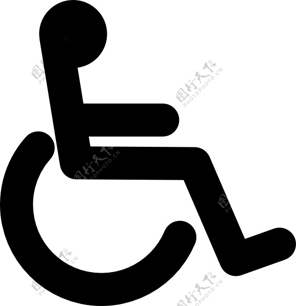 残疾人轮椅通行标志剪贴画