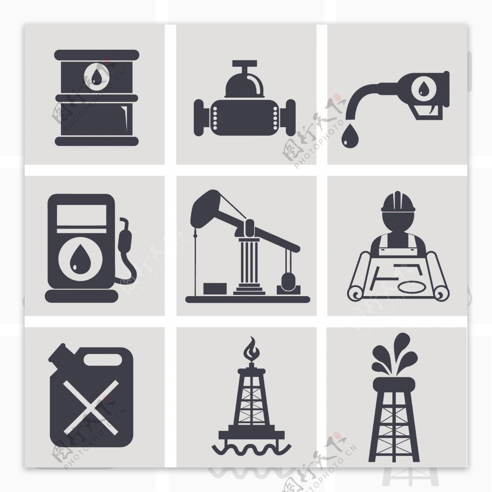 9个精致原油钻井工程师图标图片