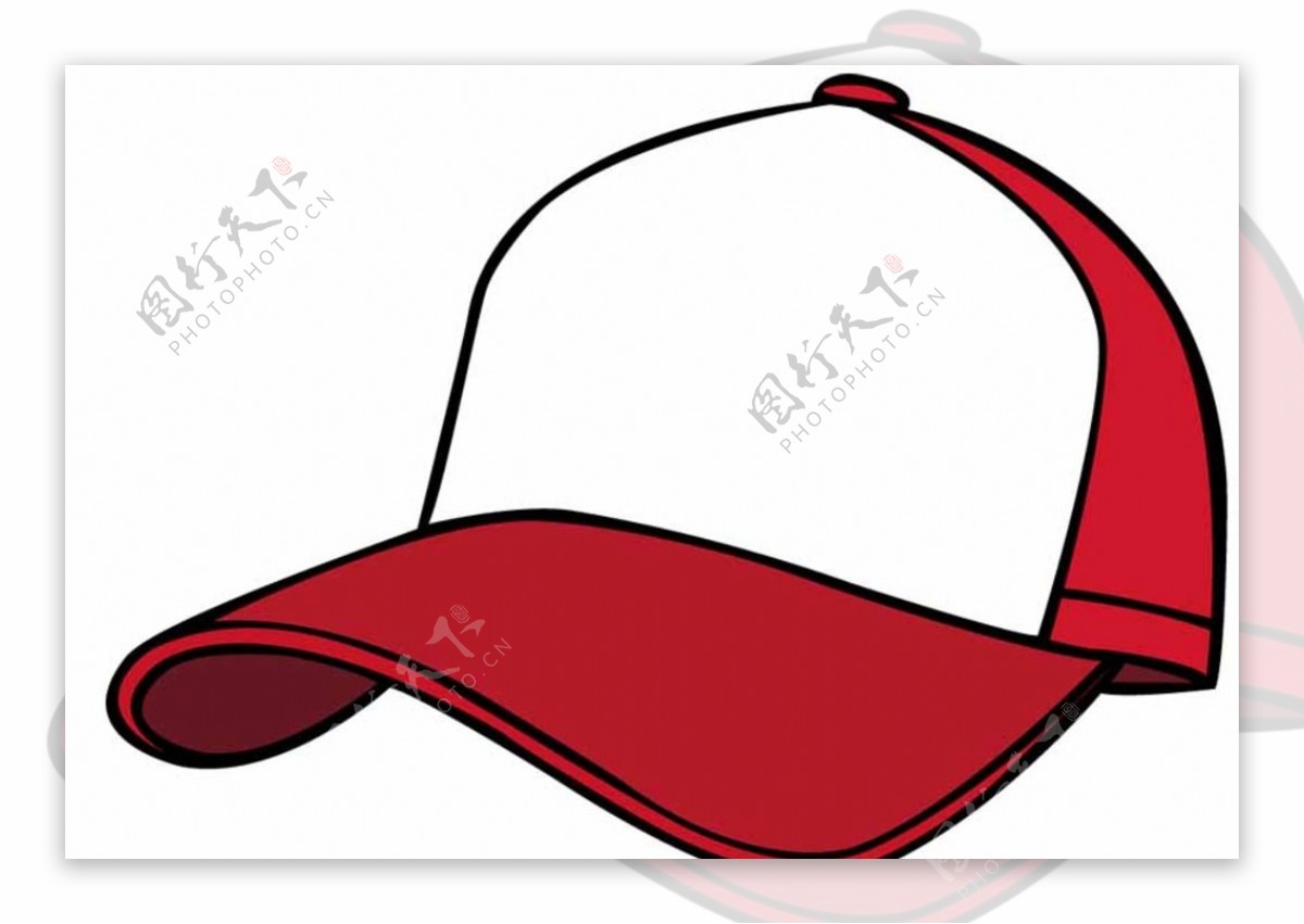 红色矢量棒球帽图片
