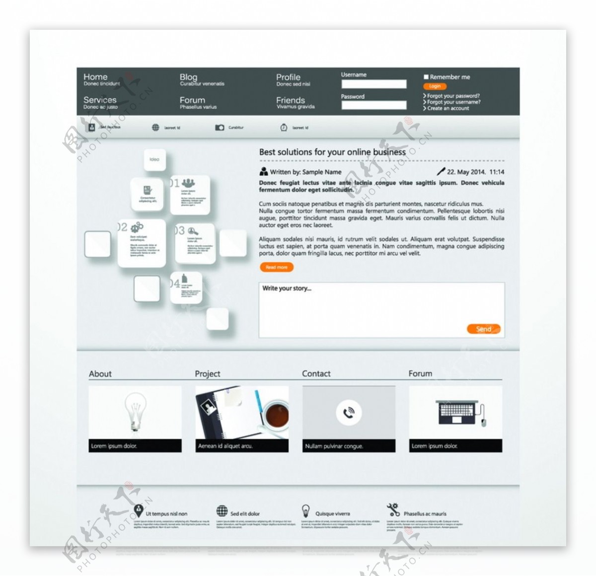 商业网站设计模板图片
