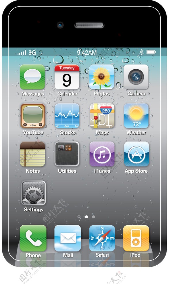 IPhone4屏幕矢量图片
