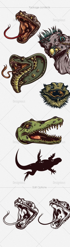 恐龙蛇纹身图案图片