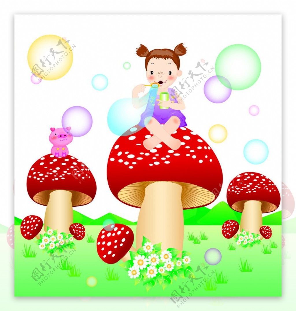 卡通蘑菇图片素材-编号25590289-图行天下