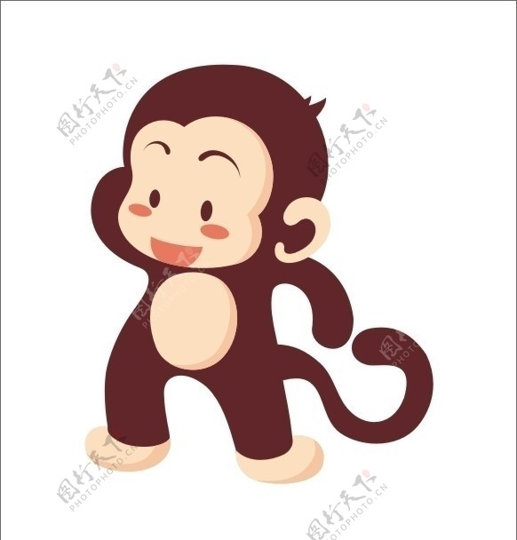 可爱卡通小猴子图片