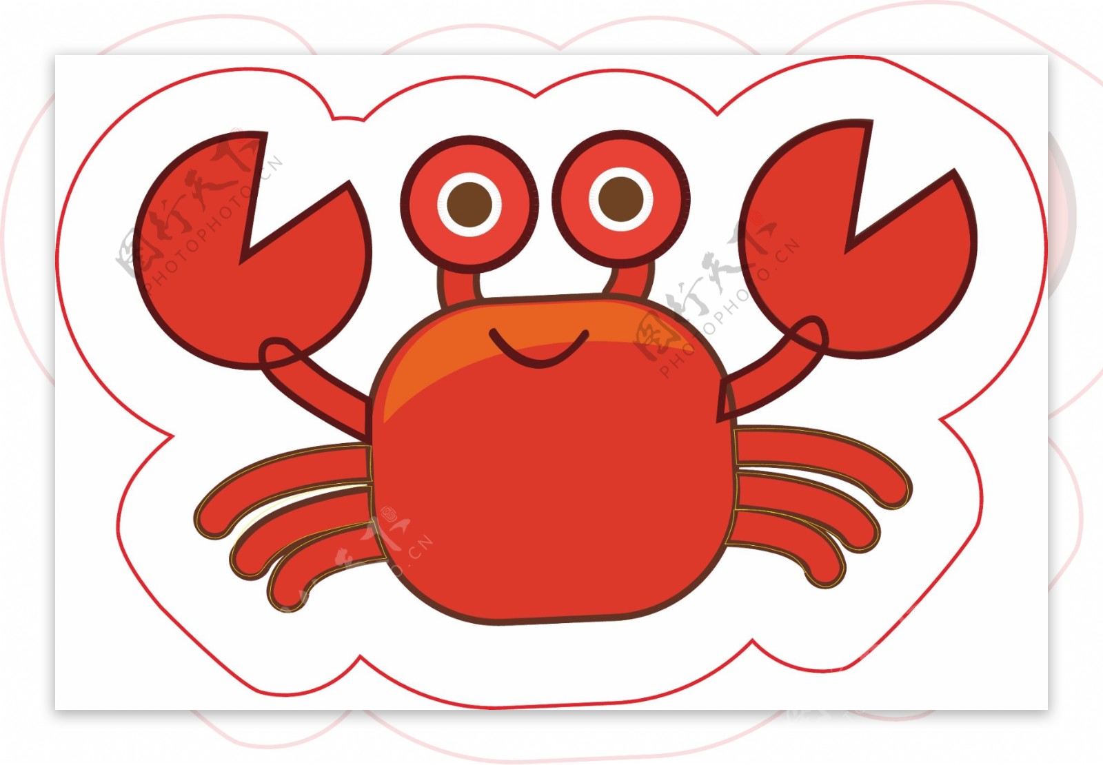 卡通螃蟹图片素材-编号08286587-图行天下