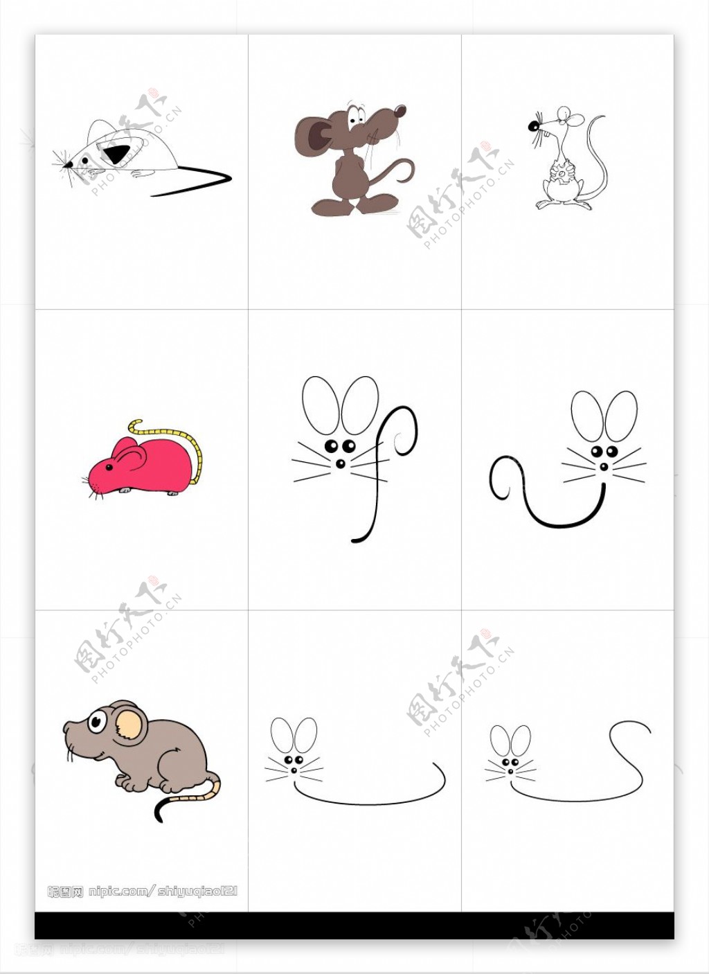 老鼠矢量图图片