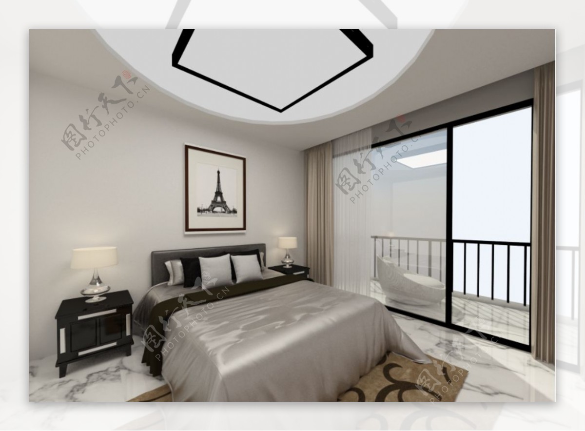卧室3DMax渲染效果图图片