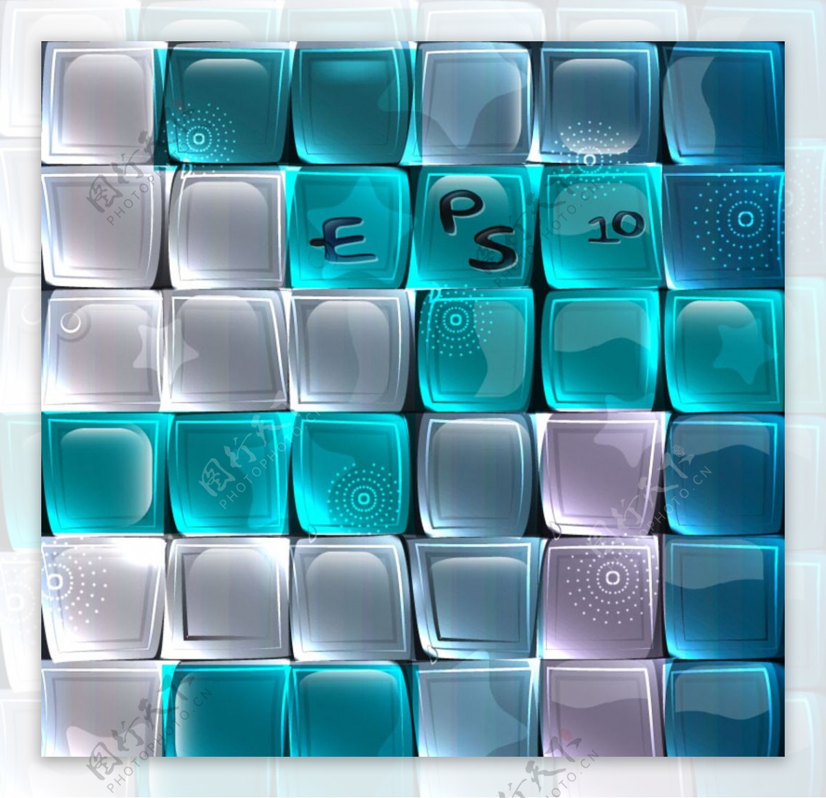 水晶质感键盘素材图片