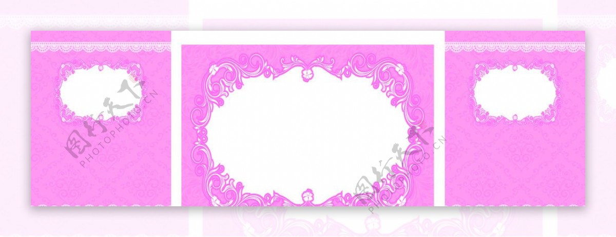 婚礼粉色舞台背景图片