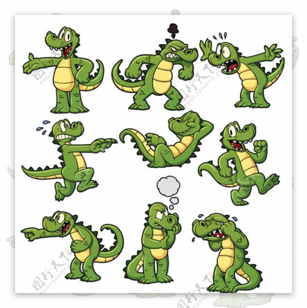 卡通鳄鱼图片