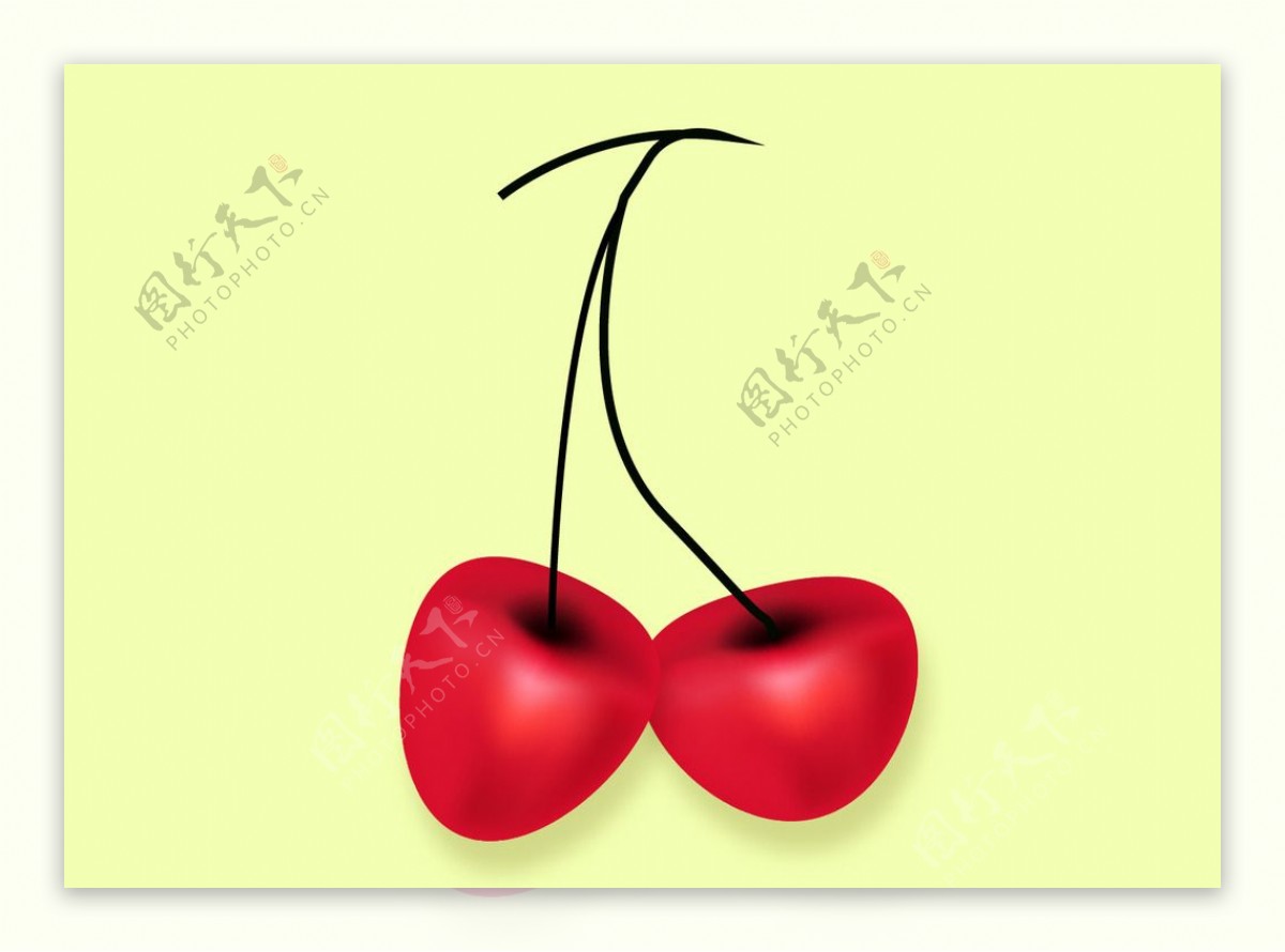 水果樱桃插画AI矢量图图片