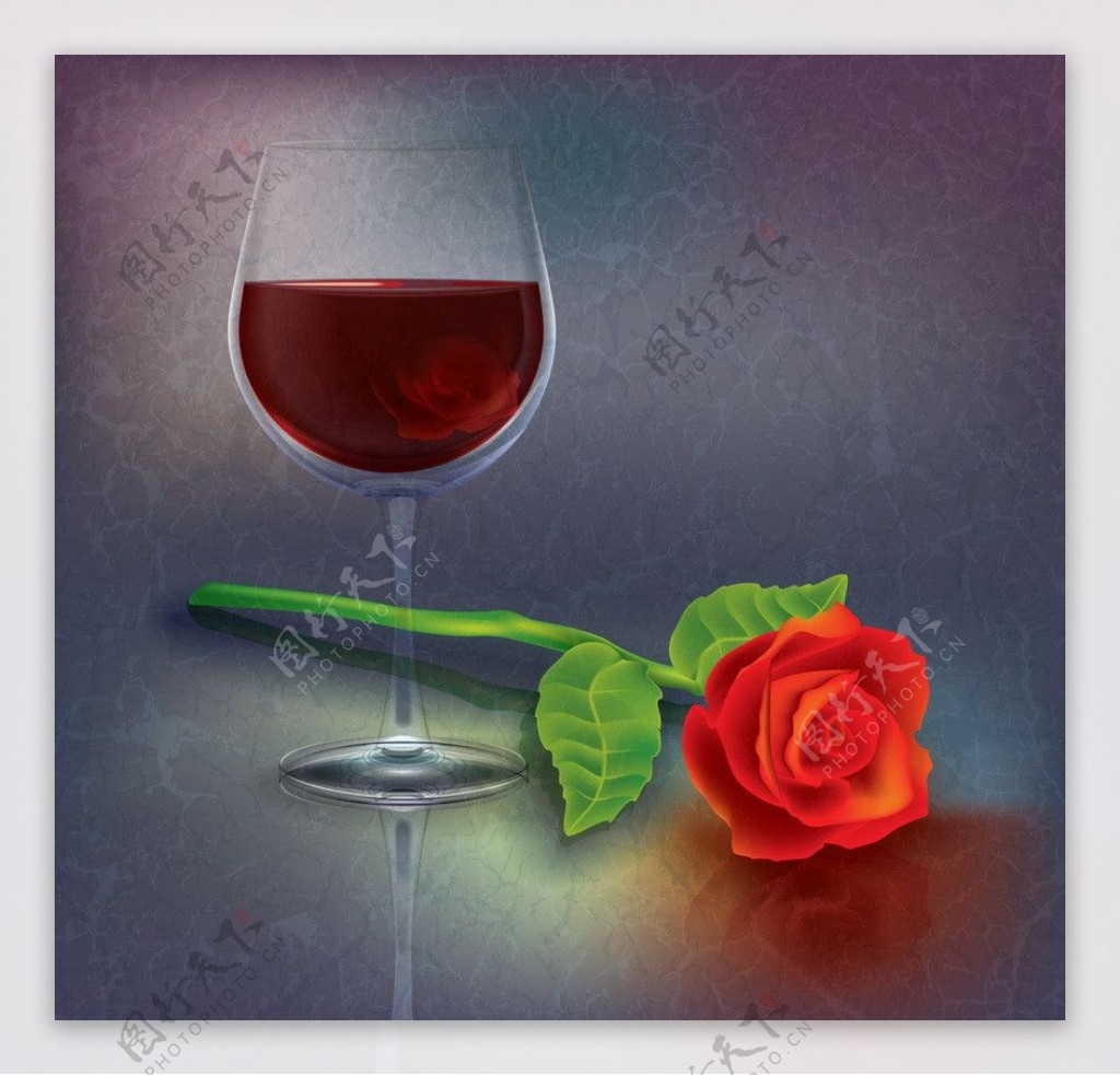 葡萄酒玫瑰图片