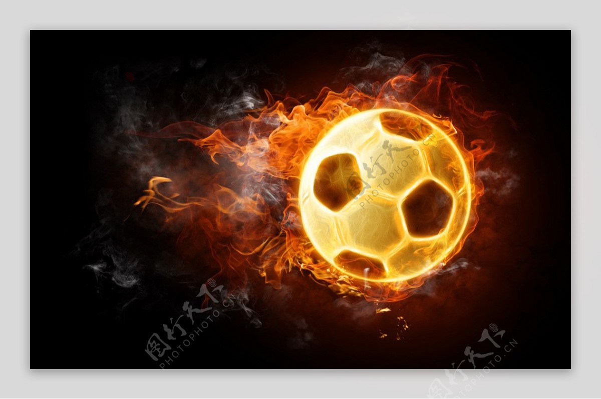 火焰足球图片