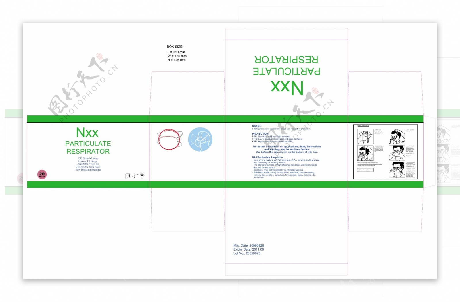 口罩包装盒图片