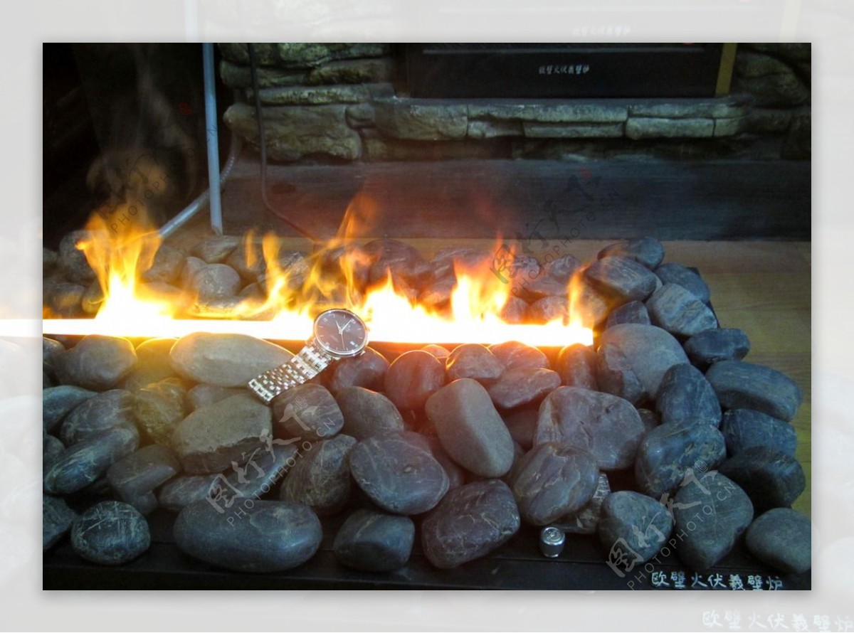 黑石山壁炉火焰图片