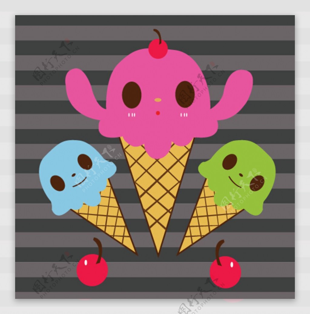 冰淇淋卡通图片