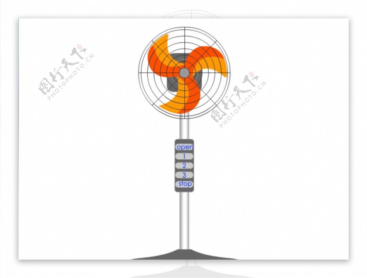 可转动的电风扇flash素材