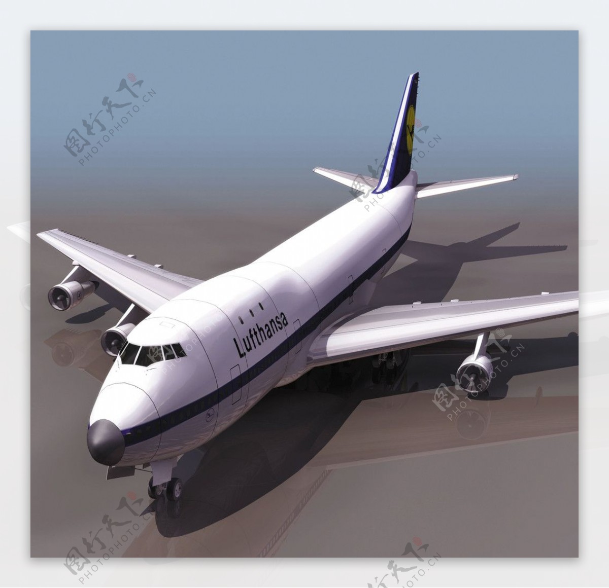 3D模型图库交通工具飞机客机图片