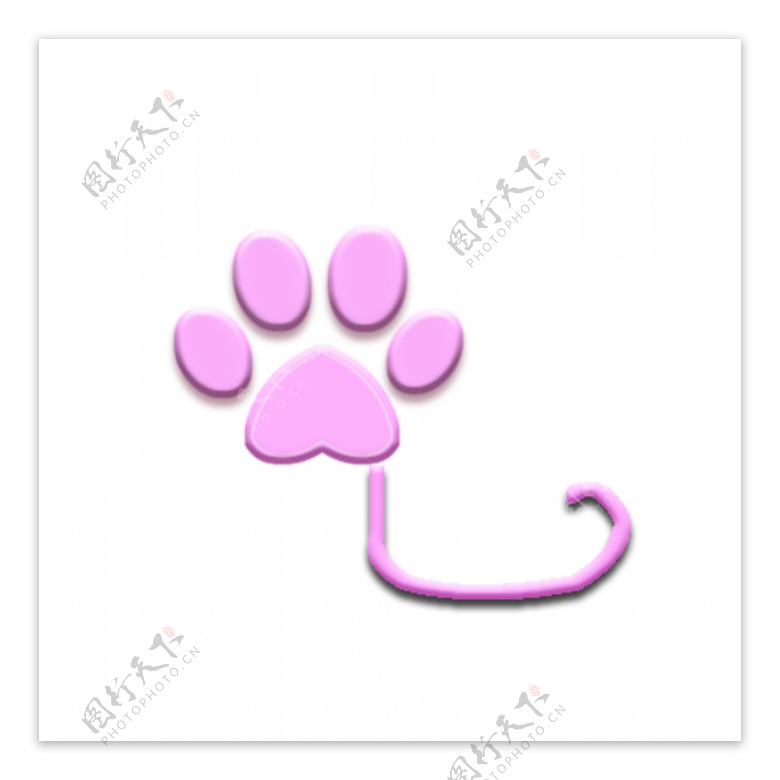 粉色小猫爪爪图片