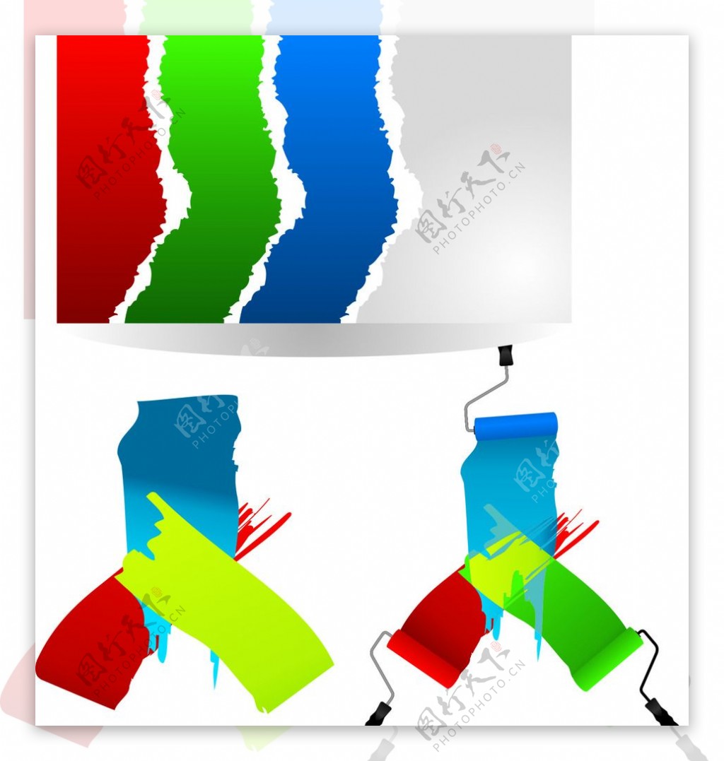 矢量油漆刷图片