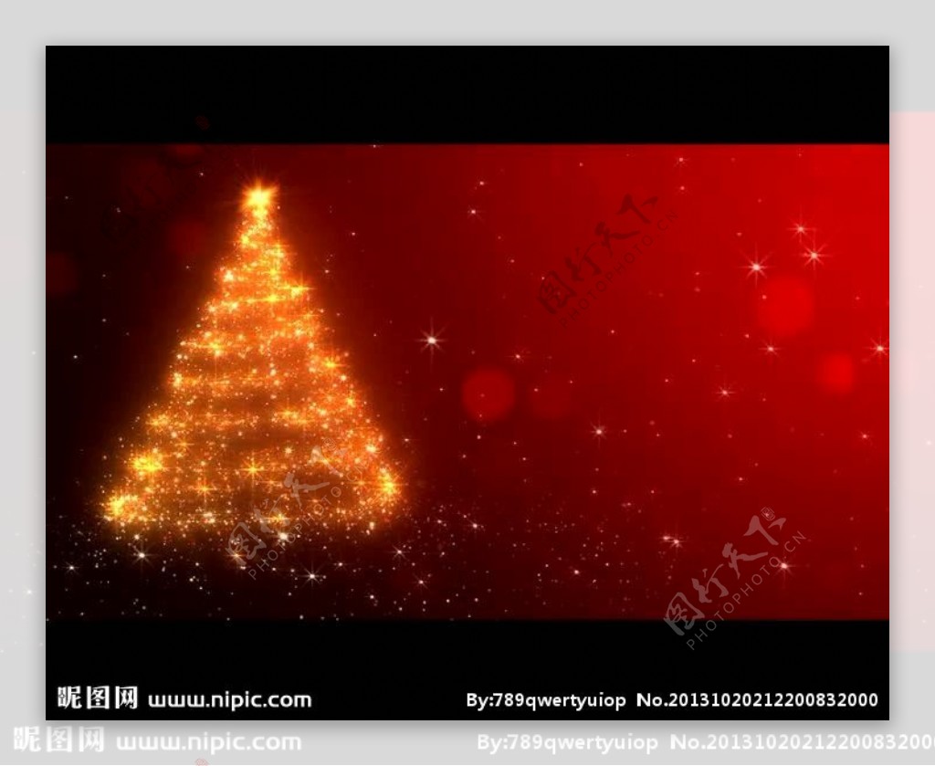 红色圣诞背景视频素材