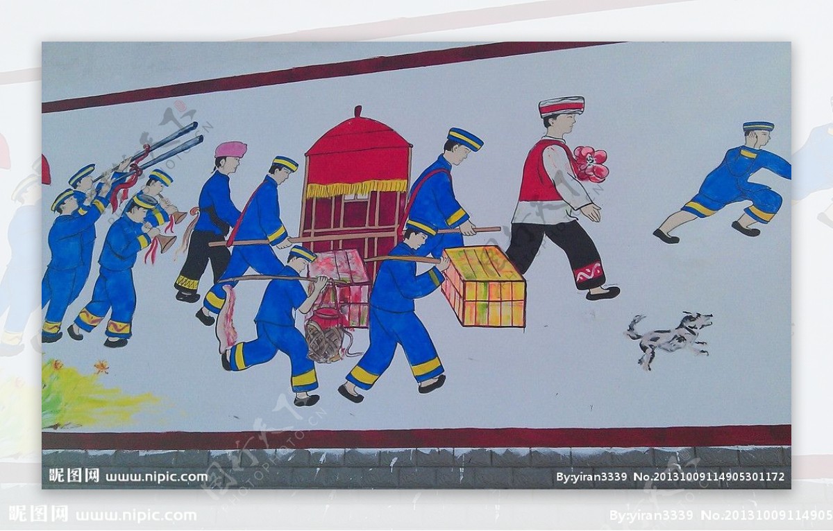 蓬莱乡间文化墙画图片
