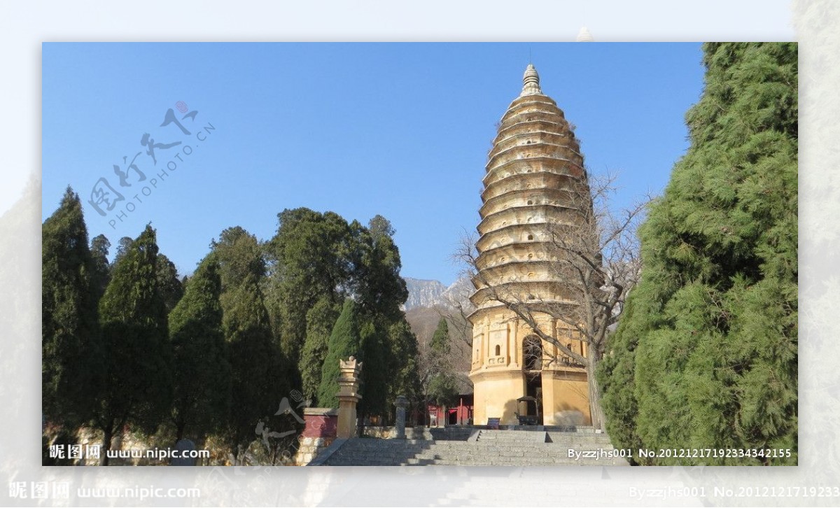 嵩岳寺塔风景图片