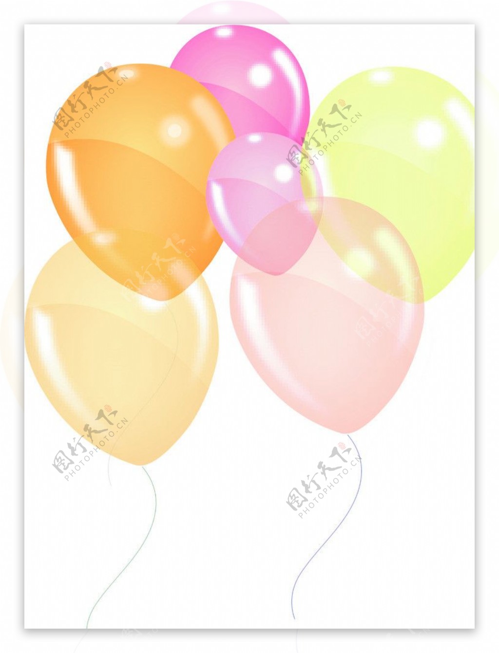 彩色矢量气球图片