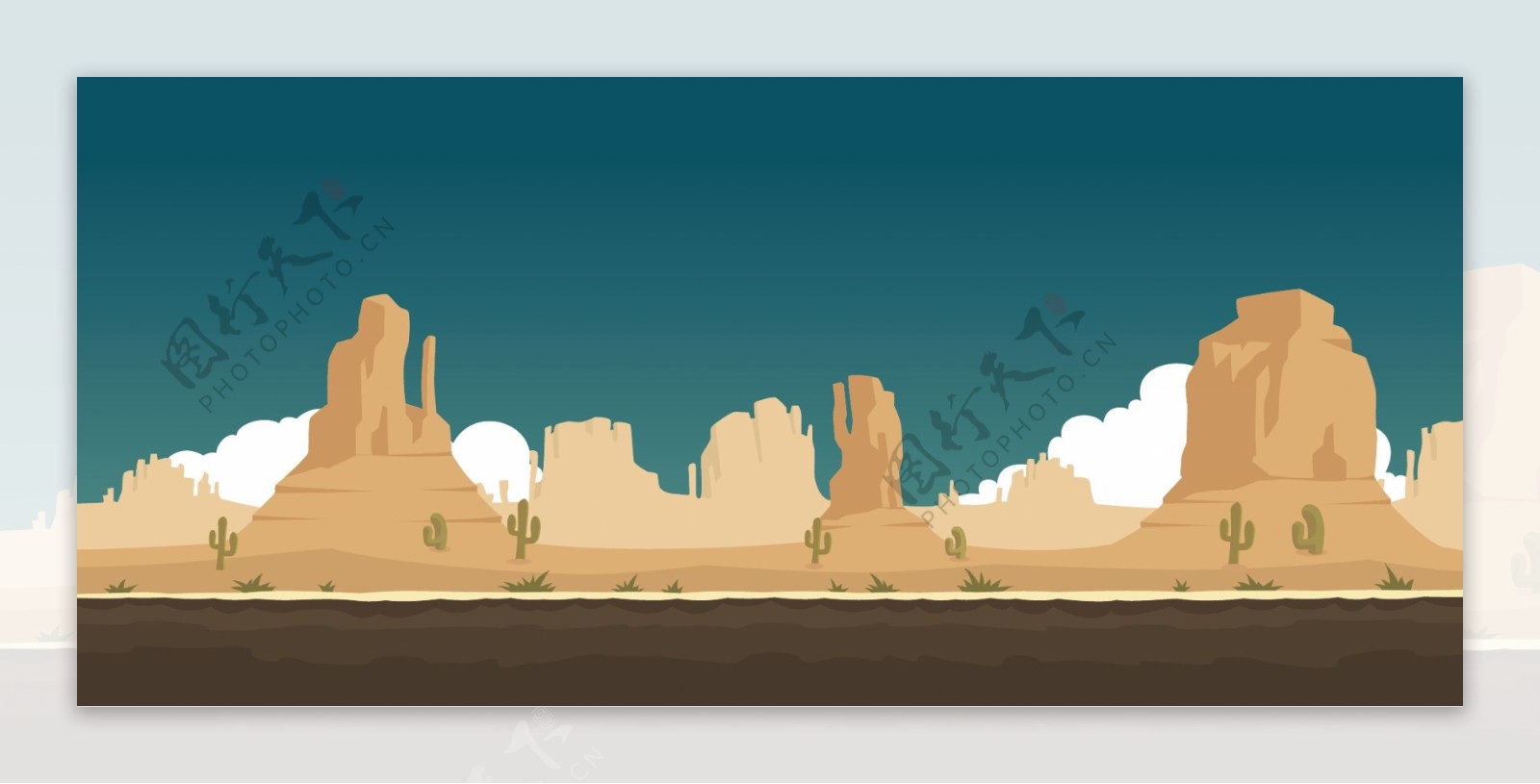 沙漠矢量图图片