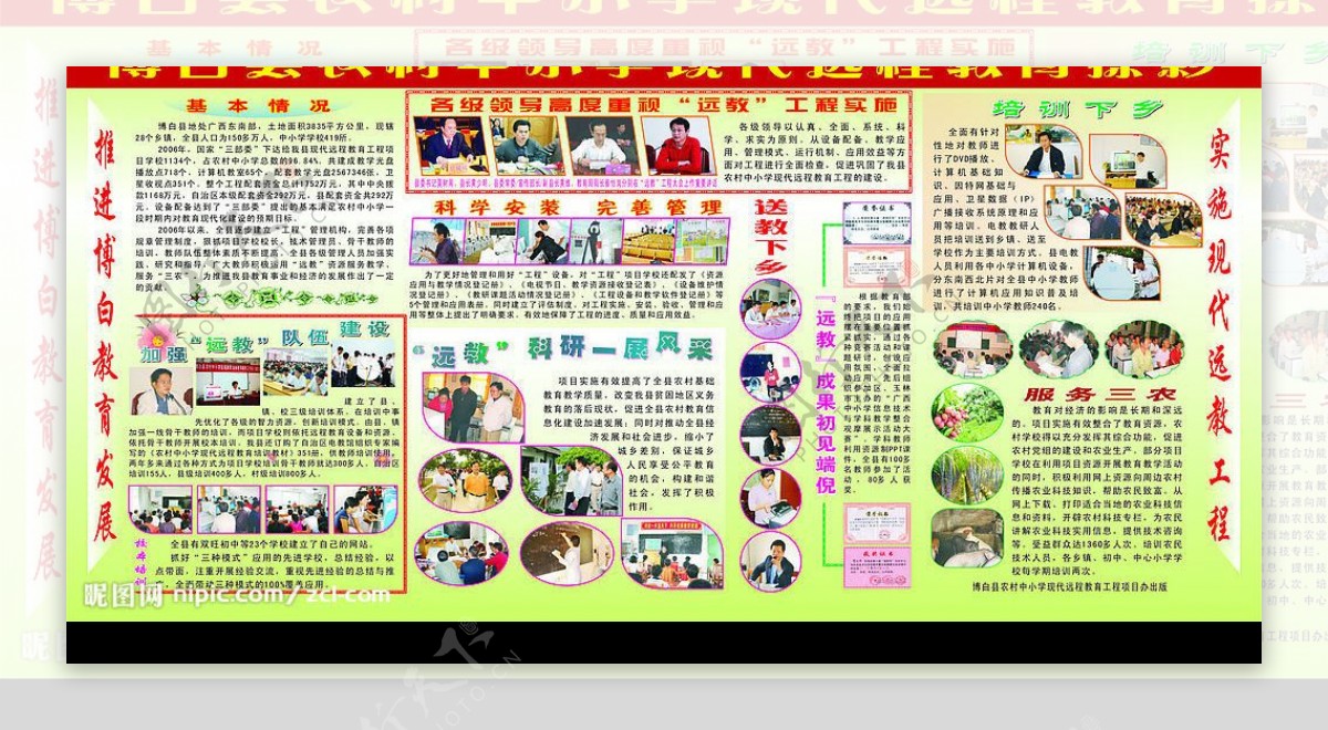 博白县农村中小学现代远程教育成果展图片