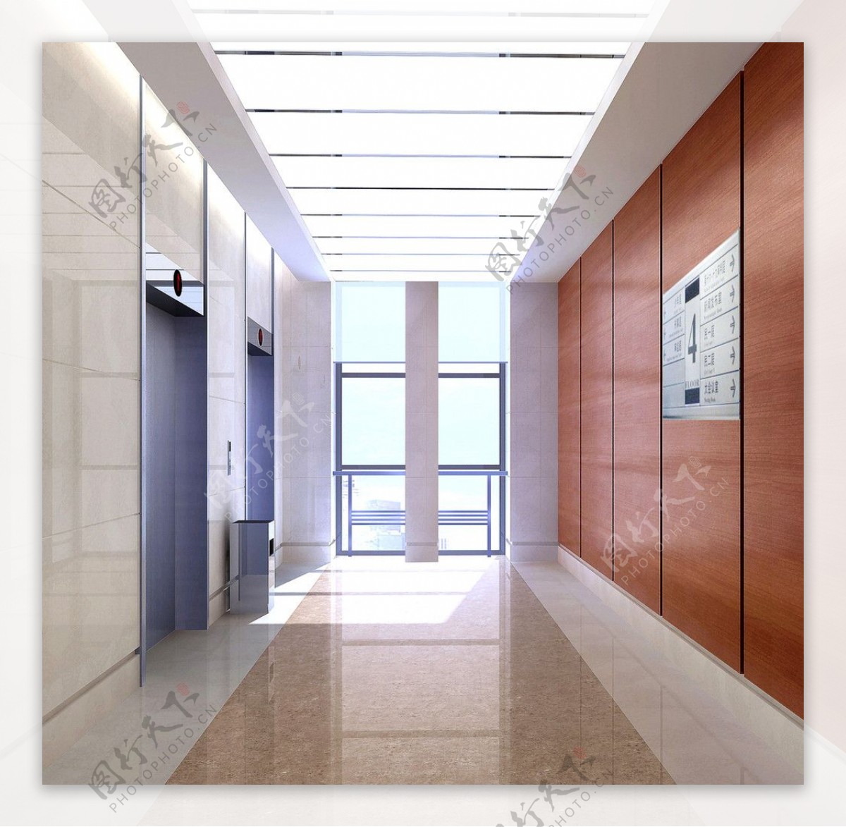 电梯厅设计图__3D设计_3D设计_设计图库_昵图网nipic.com