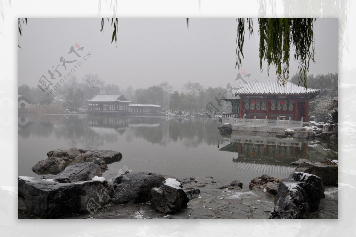 大观园雪景图片