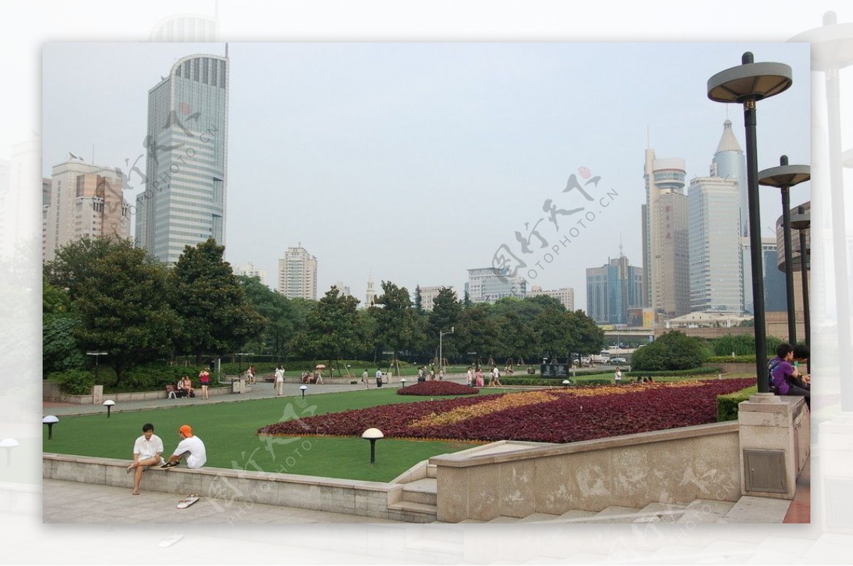 上海市中心街头照片图片