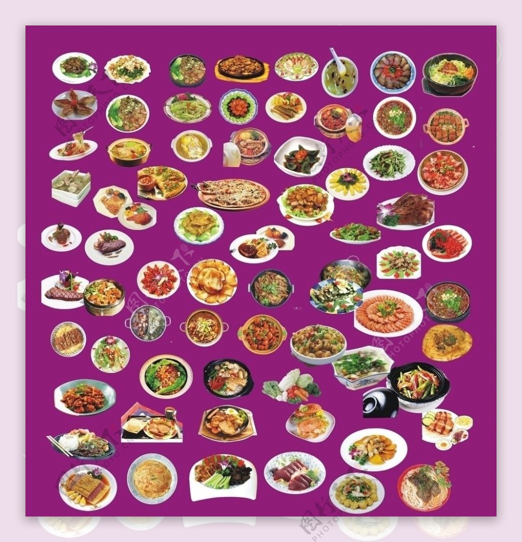 食物集锦菜图片