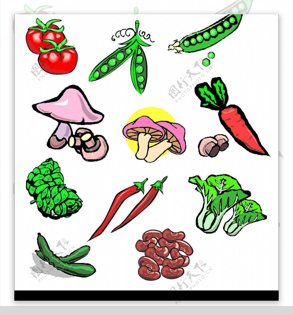 卡通蔬菜设计图__蔬菜_生物世界_设计图库_昵图网nipic.com