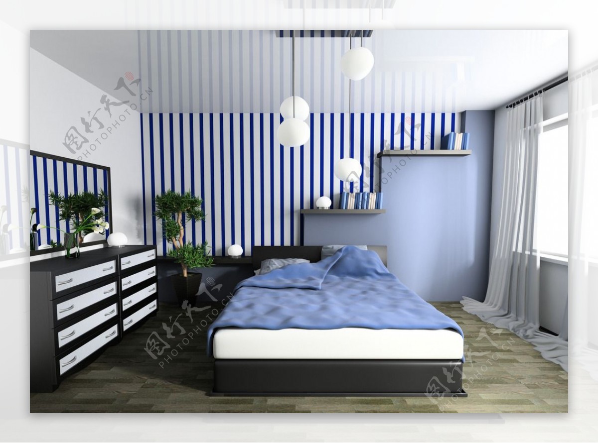 现代卧室图片