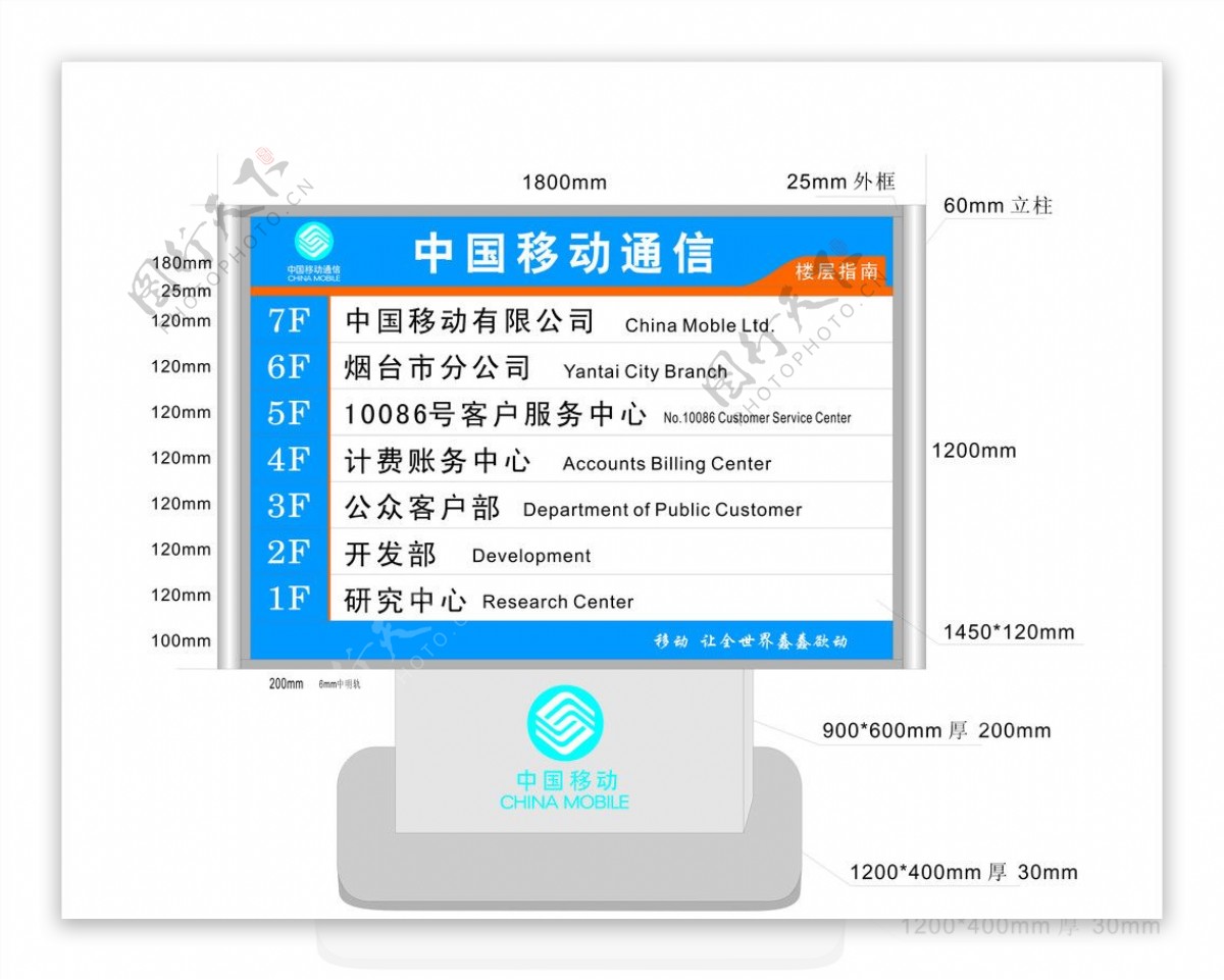 落地导向牌图片