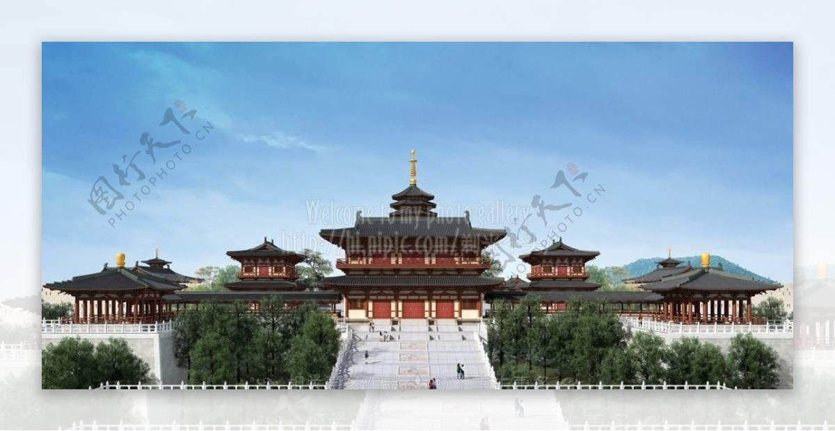 佛寺庙设计图片