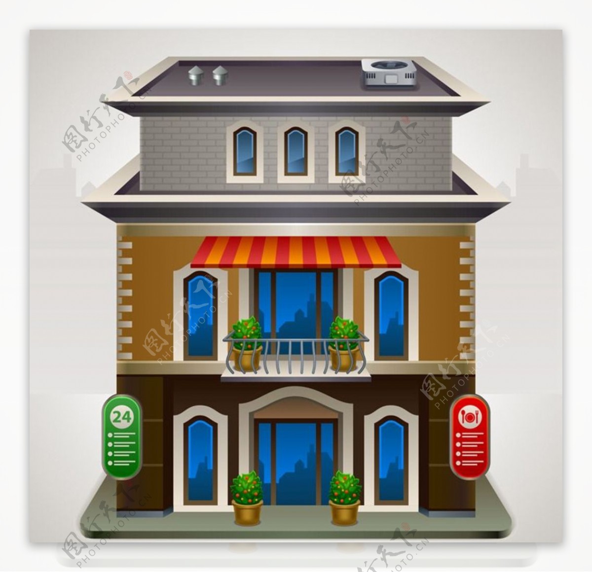 豪宅别墅房屋建筑模型图片