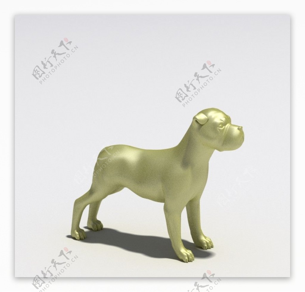 小狗动物雕塑模型图片