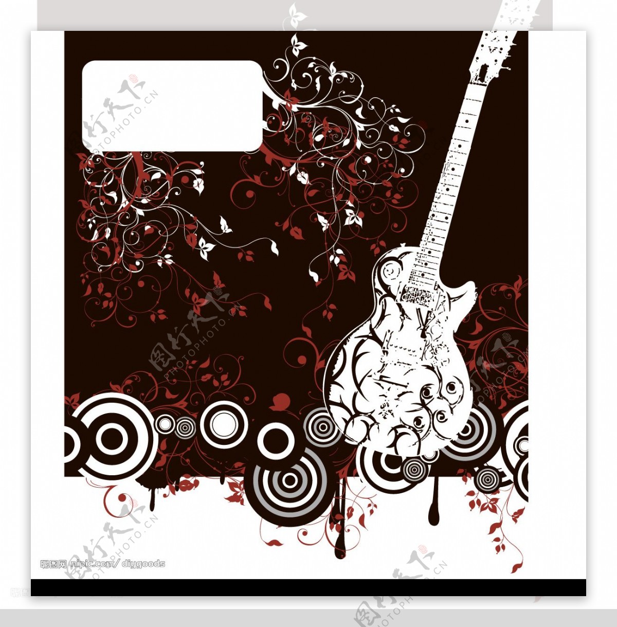 11款潮流吉他插画矢量素材音乐乐器图片