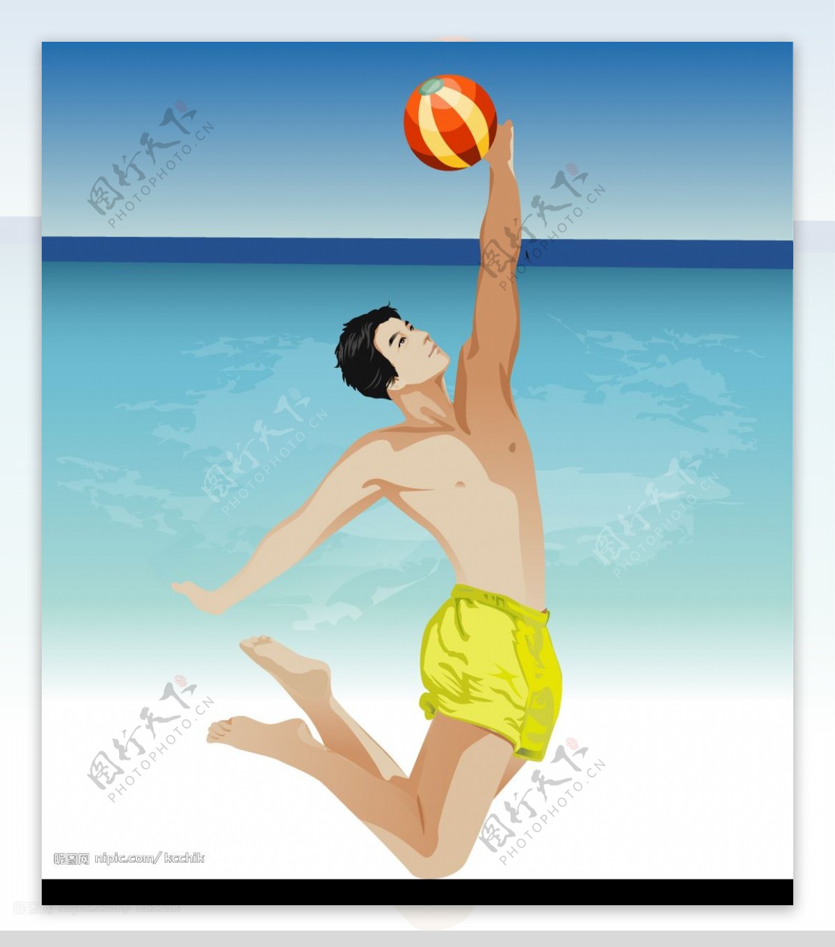 沙灘排球图片