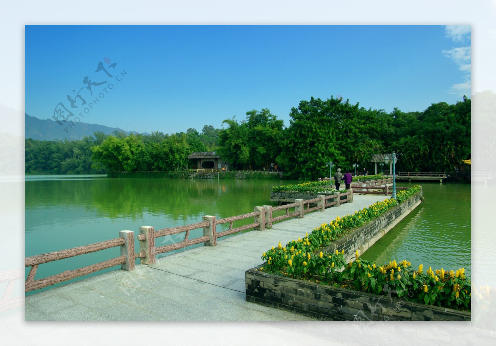 仙女湖走道景色图片