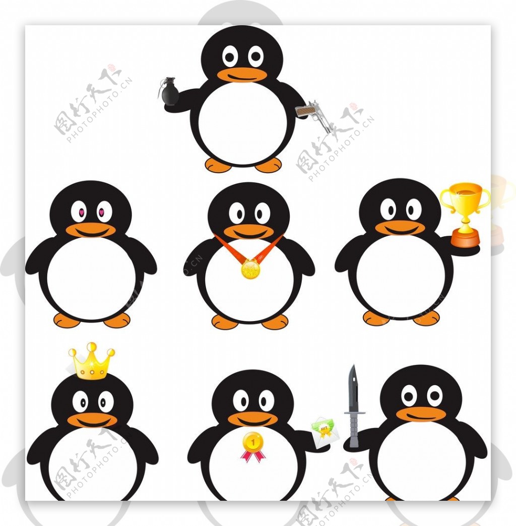 各种小企鹅图片