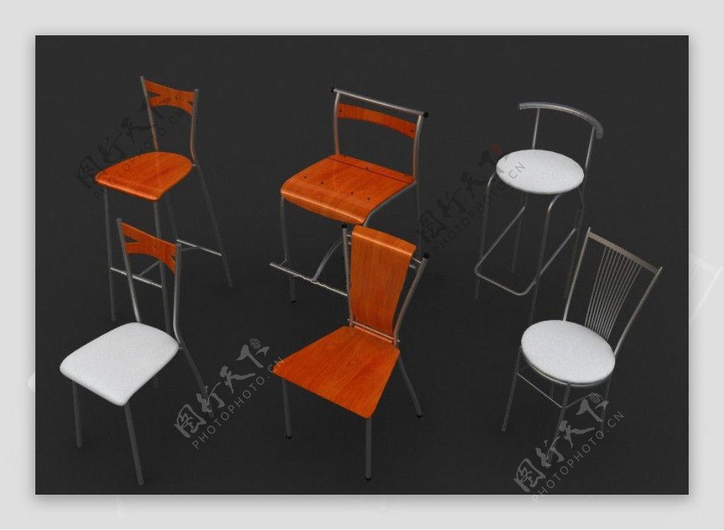 一些椅子3D模型图片