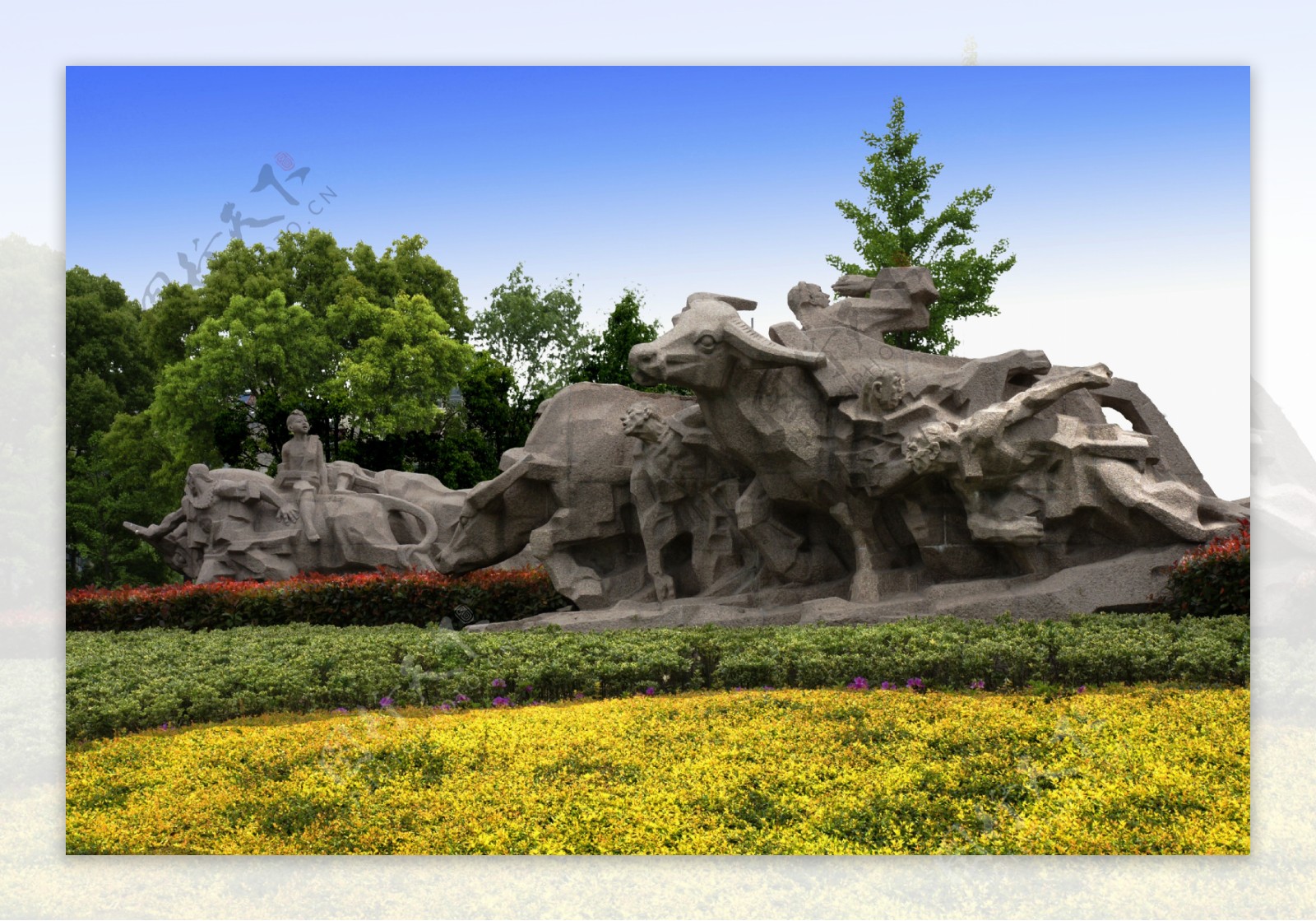 杭州公园的雕塑图片