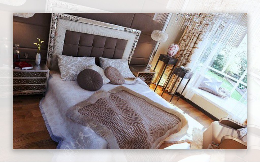 现代奢华卧室客房图片
