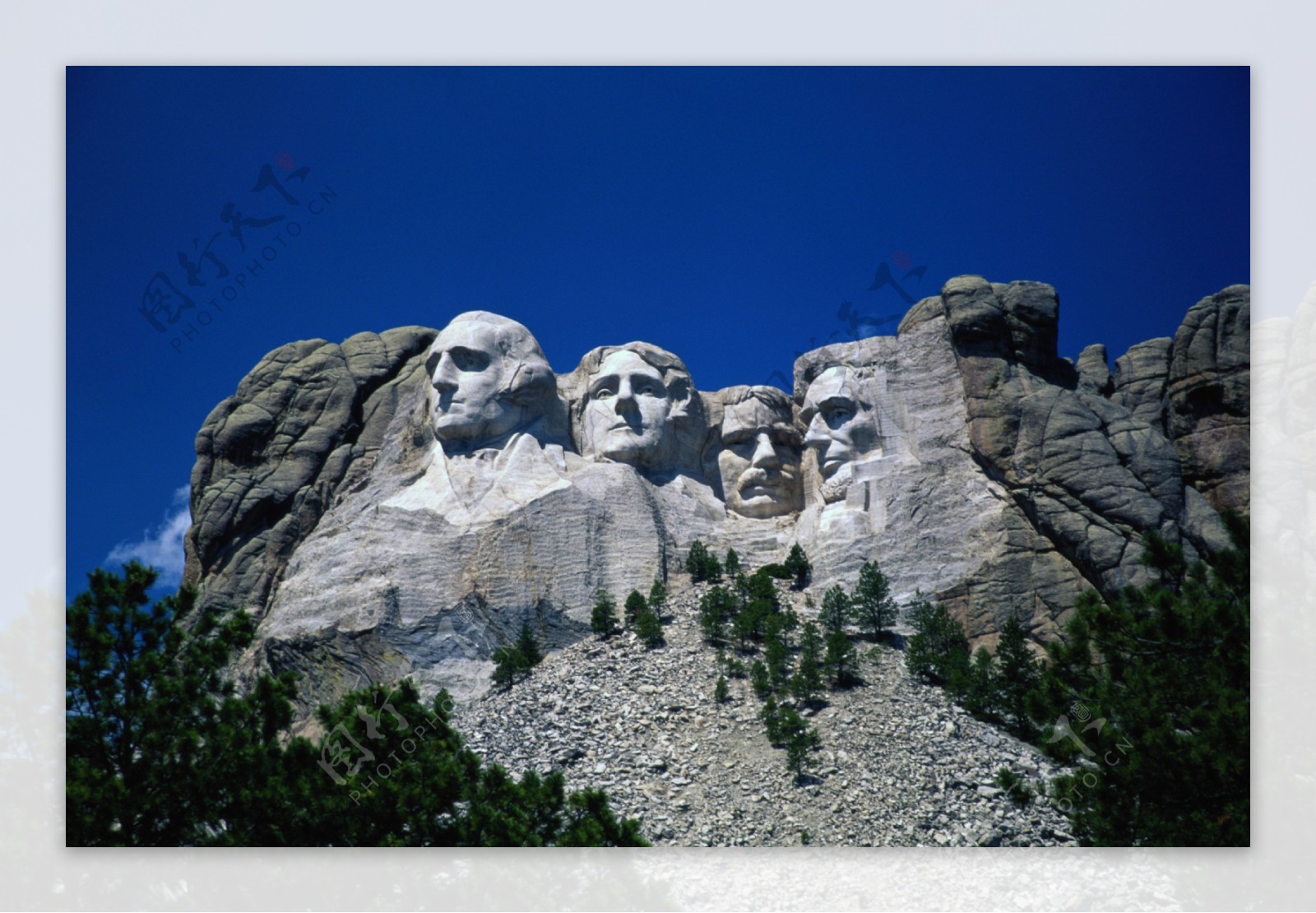 美国总统山总统雕像图片